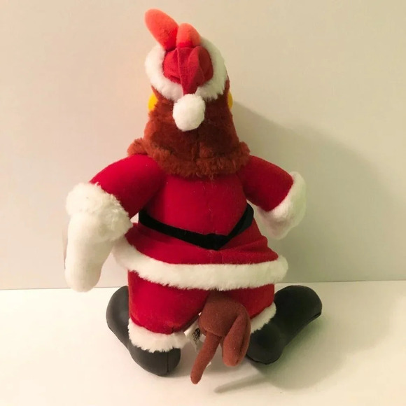 Vtg 1997 ACE Looney Tunes  Foghorn Leghorn Plush 11 Inch Stuffed Plush Toy Santa - Picture 4 of 16